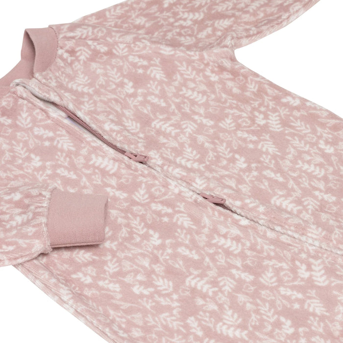 Pyjama 1 pièce à pieds pour bébés en velours de Perlimpinpin - 3-6m