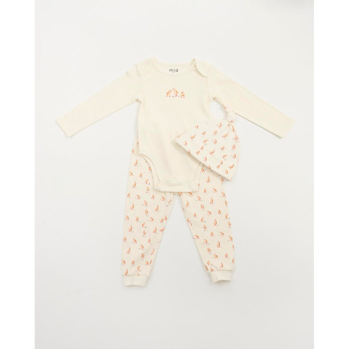 MID Baby Boys 3 Piece Outfit Set Egret - (NB to 24m)