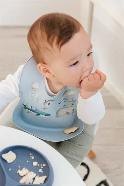Glitter&Spice Silicone Food Bib | Soft, Adjustable & Easy to Clean