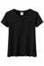 Zbaby crew neck t-shirt in black ribbed fabric displayed on a plain white background.