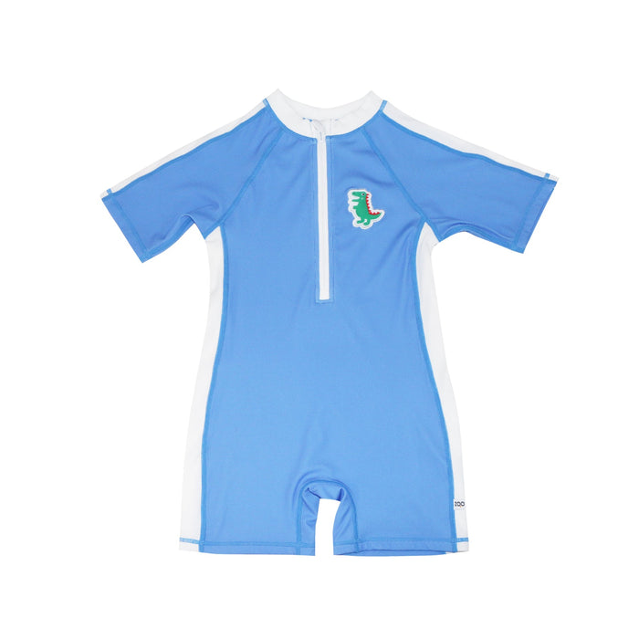 Zoocchini® Boys Short Sleeve 1pc Solid Swimsuit | 6m to 4T