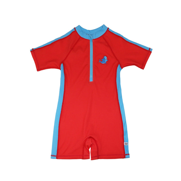 Zoocchini® Boys Short Sleeve 1pc Solid Swimsuit | 6m to 4T