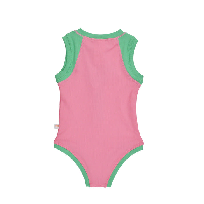 Zoocchini® Girls Short Sleeve 1pc Solid Swimsuit