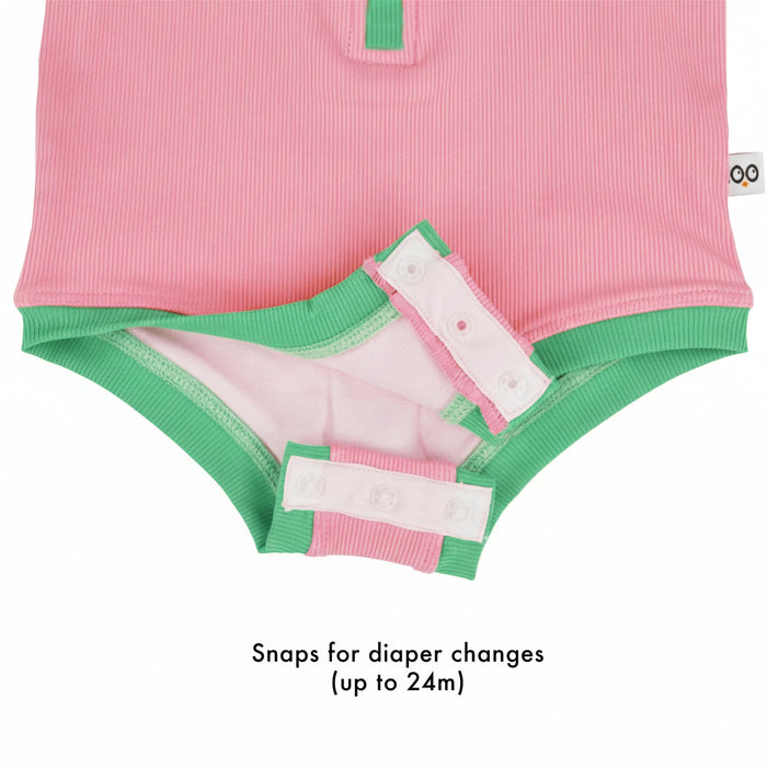 Zoocchini® Girls Short Sleeve 1pc Solid Swimsuit