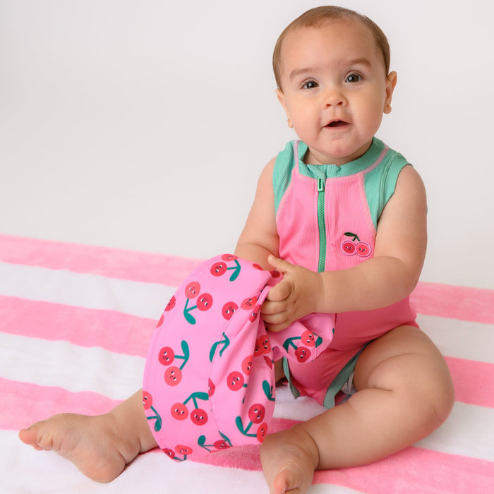 Zoocchini® Girls Short Sleeve 1pc Solid Swimsuit