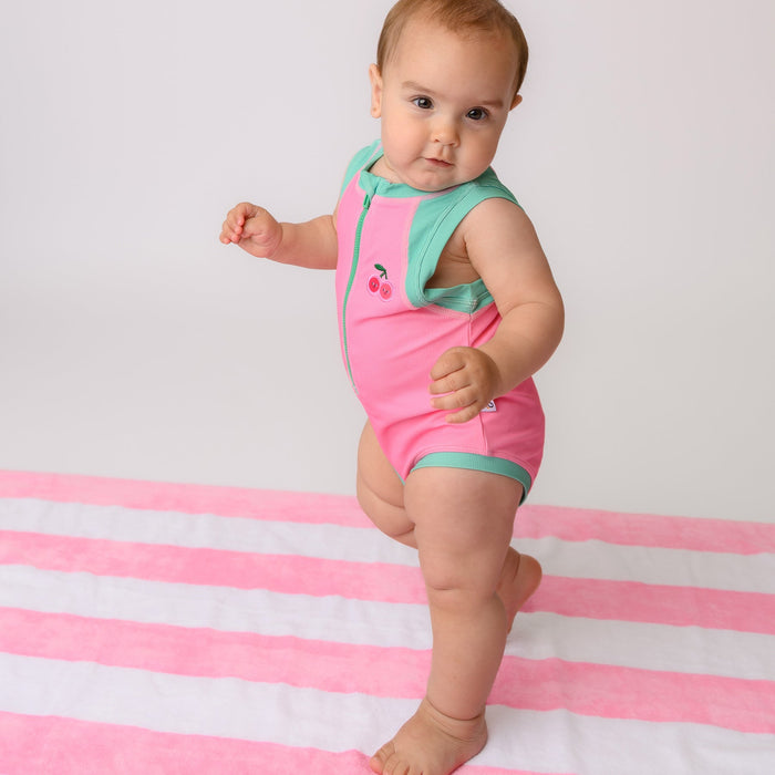 Zoocchini® Girls Short Sleeve 1pc Solid Swimsuit