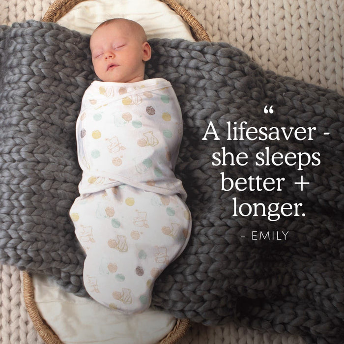 Aden & Anais Essentials Easy Swaddle Wrap Quick Change, lot de 3, indice de chaleur 1.0