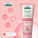 Aleva Naturals whole body deodorant tube displayed upright on a pink background with product benefits.
