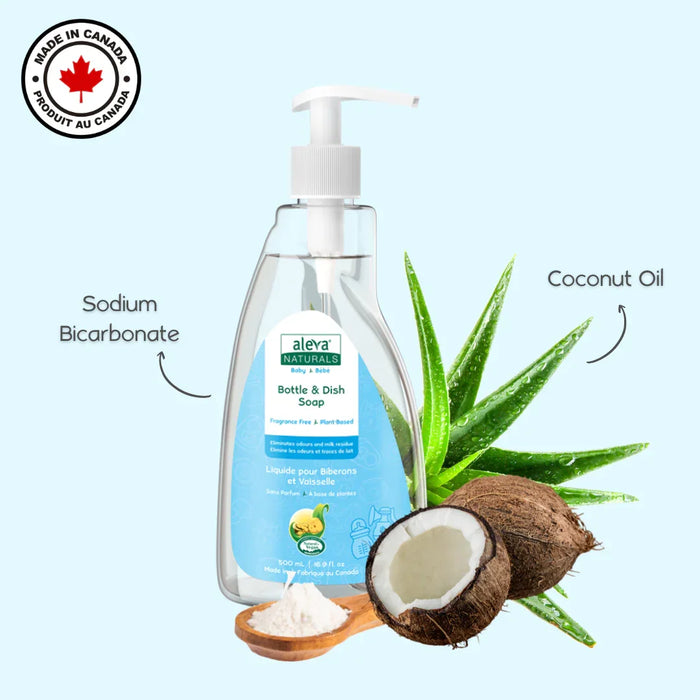 Aleva® - Aleva Naturals® Bottle & Dish Liquid – Fragrance Free – 500ml