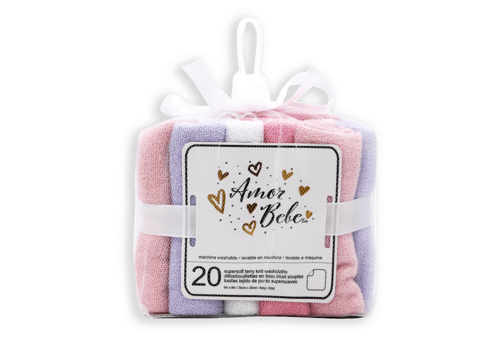 Amor Bebe® - Amor Bebe 20 Pack Washcloth