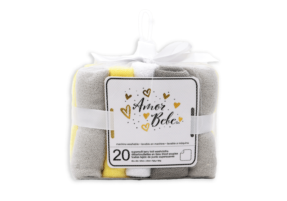 Amor Bebe® - Amor Bebe 20 Pack Washcloth