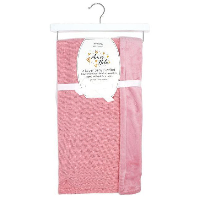 Amor Bebe® - Amor Bebe Knit Mink Baby Blanket