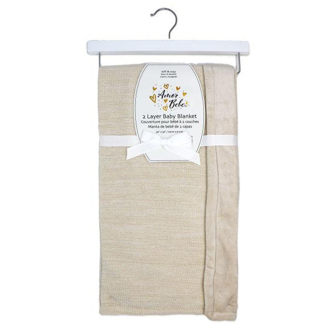 Amor Bebe® - Amor Bebe Knit Mink Baby Blanket