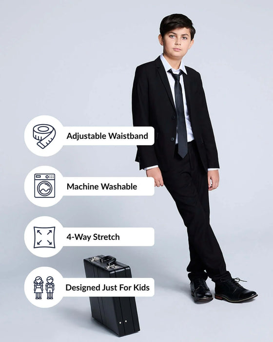Appaman® Boys Slim Fit Suit Pants – 29 Black style 8SUP6 | Sizes 8–16