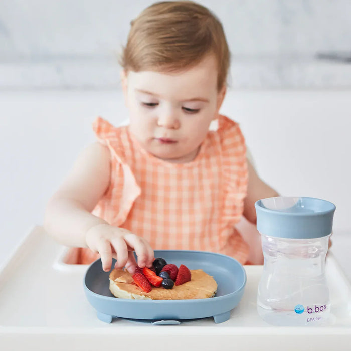 b.box® - Toddler 2-in-1 Suction Plate with Adjustable Divider | Mess-Free & Convertible Design
