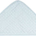 b.box hooded baby towel in blue shown close up, featuring soft textured fabric and hood corner detail