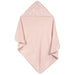 b.box hooded baby towel in pink with subtle pattern, displayed flat on a white background.
