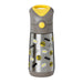 b.box insulated water bottle Batman edition with yellow and black superhero graphics on a white background.