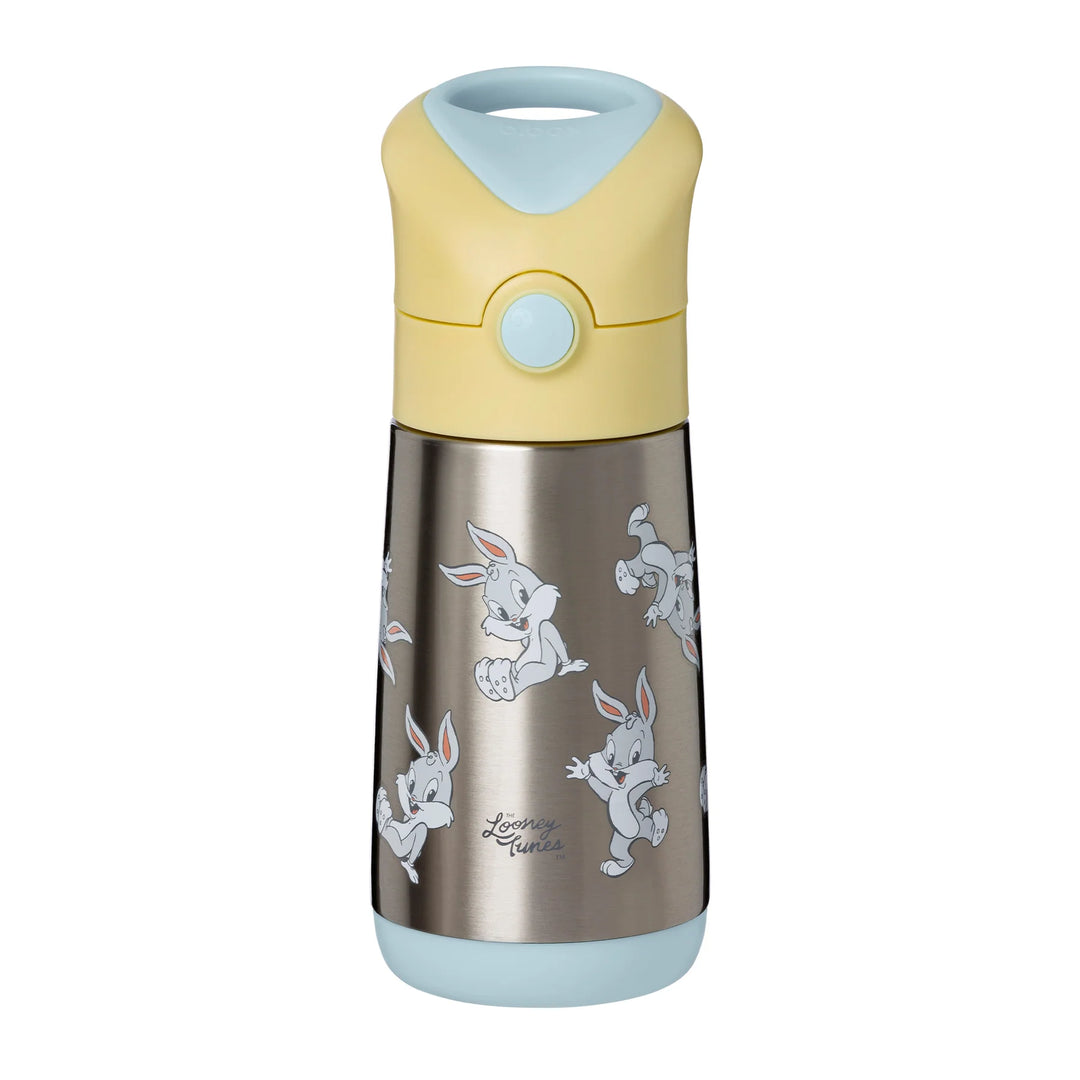 b.box insulated water bottle with Looney Tunes Bugs Bunny design on a white background