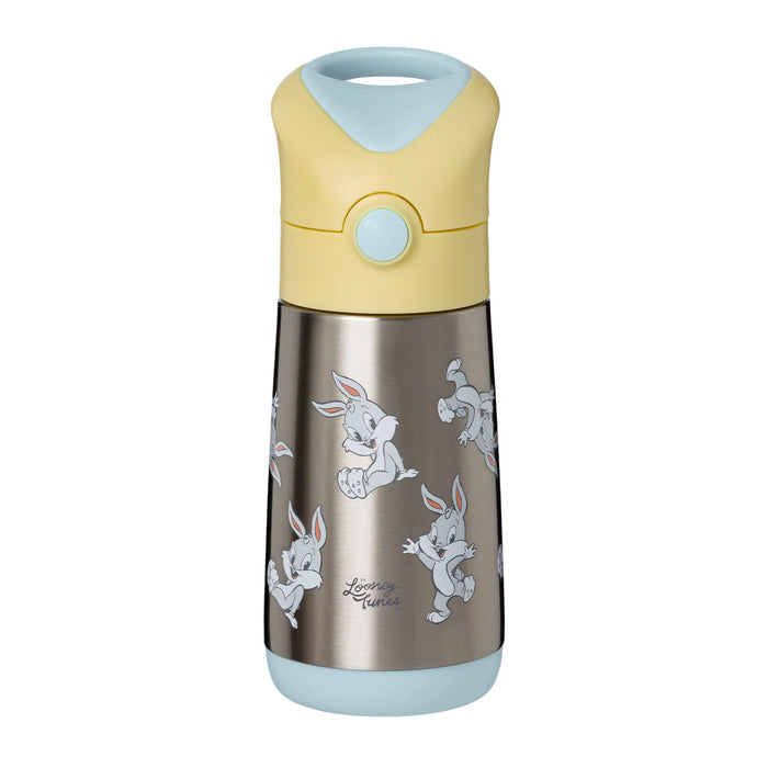 b.box insulated water bottle with Looney Tunes Bugs Bunny design on a white background