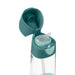 b.box kids tritan drink bottle with teal flip lid open and straw visible