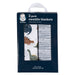 Gerber 2 pack swaddle blankets in box, one with dinosaur print, one with navy stripes, front view.