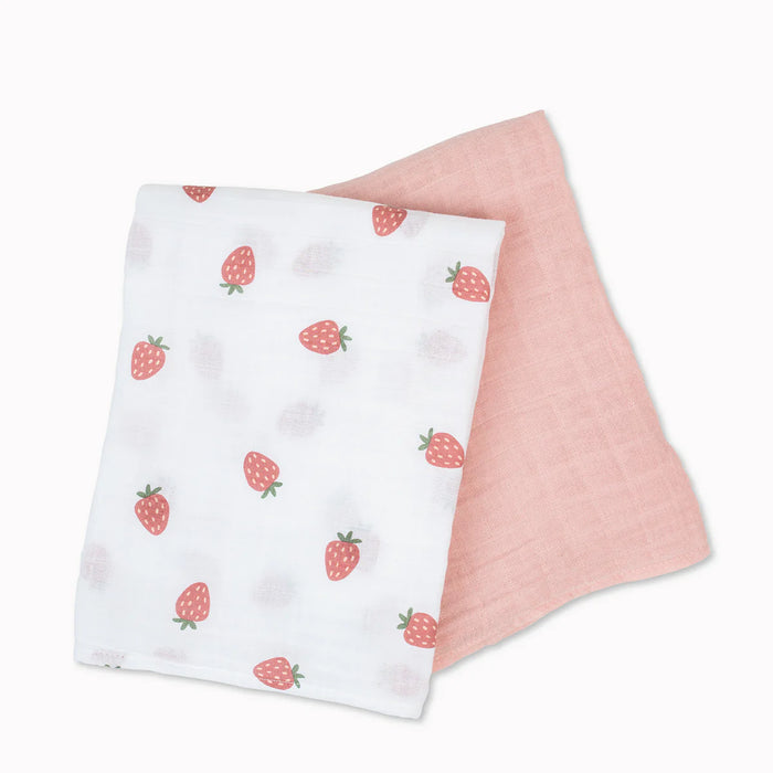 Couverture en mousseline de coton pour bébé de Lulujo - Lot de 2