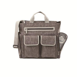 Baby Boom - Baby Boom Places and Spaces Satchel Diaper Bag Cross Hatch with Cream Trim