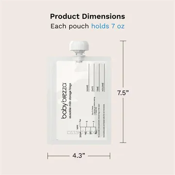 Sachets de Conservation Réutilisables de Lait Maternel Baby Brezza® avec Entonnoir de Remplissage | Lot de 10