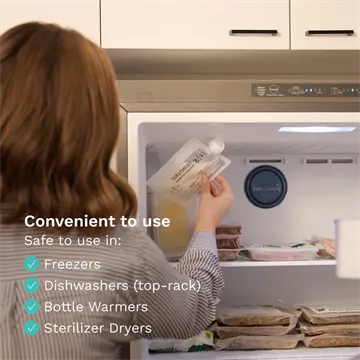 Sachets de Conservation Réutilisables de Lait Maternel Baby Brezza® avec Entonnoir de Remplissage | Lot de 10