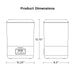 Baby Brezza Super Fast Sterilizer and Dryer dimensions diagram showing height, width, and depth.