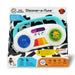 Baby Einstein Discover-a-Tune musical toy displayed in retail packaging with colorful buttons and handle.