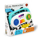Baby Einstein Discover-a-Tune toddler musical toy in colorful packaging, shown with easy-grip handle.
