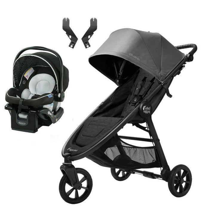graco snugride jogger stroller Baby Jogger City Mini GT2 Stroller & Graco Snugride 35 Lit LX Car Seat — Goldtex