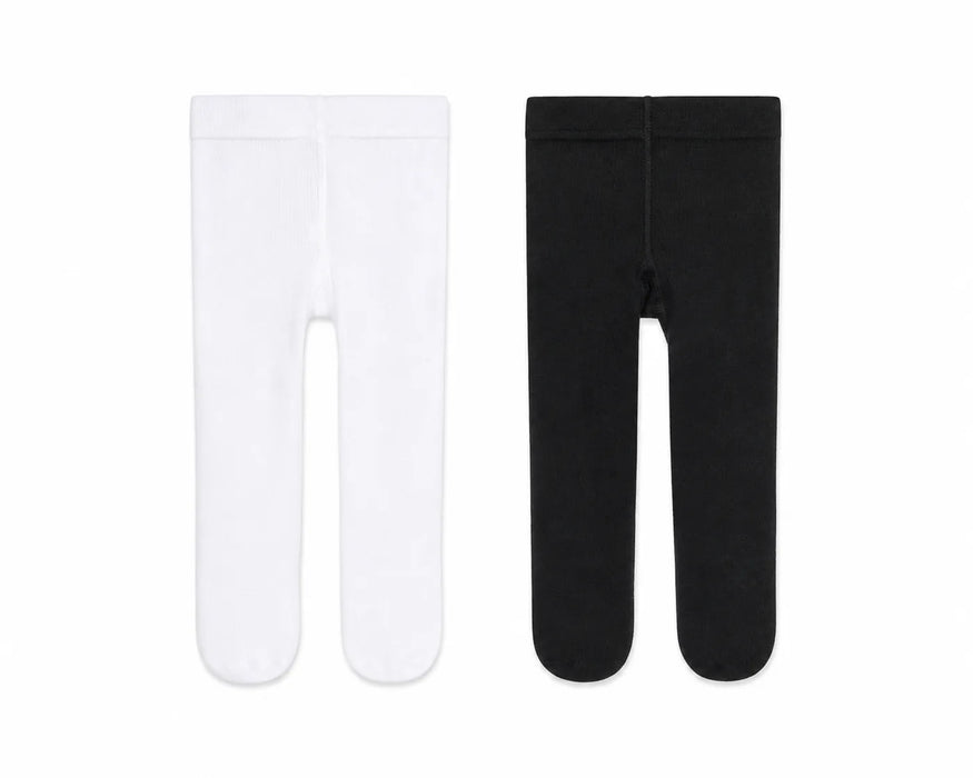 Baby Mode 2 Pack Tights Black & White | 0m to 4T