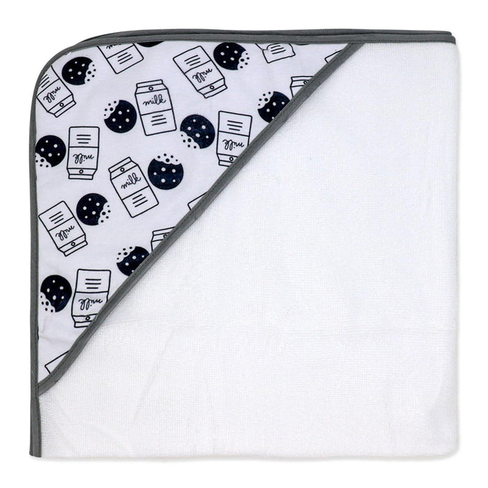 Baby Mode® - So Cute by Baby Mode 8pc Bath Set - 3 Hooded Towels - 5 Washcloths - Charcoal Milk & Cookies