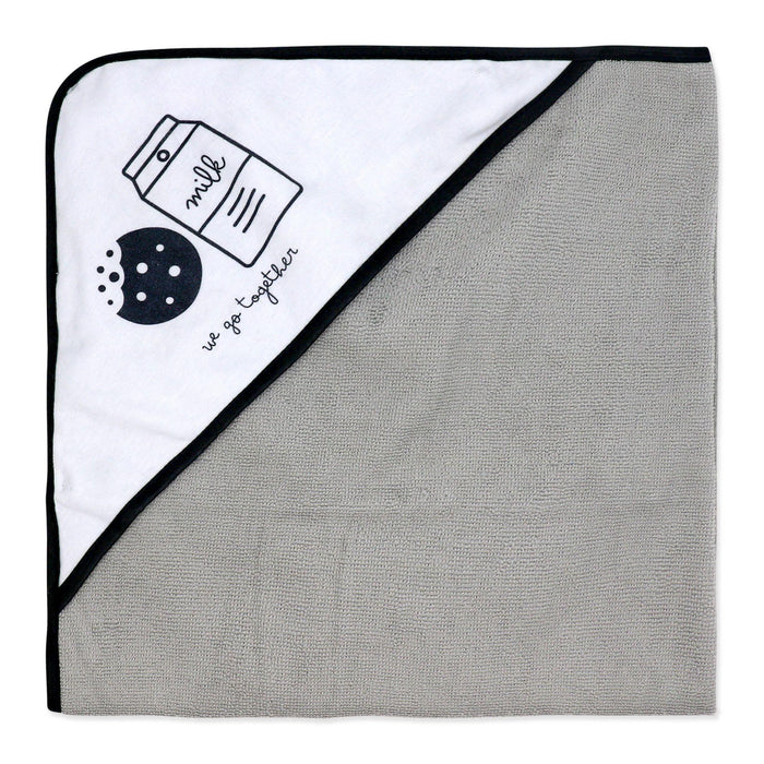 Baby Mode® - So Cute by Baby Mode 8pc Bath Set - 3 Hooded Towels - 5 Washcloths - Charcoal Milk & Cookies