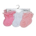 Baby Mode Signature - Baby Mode Infant &Baby Girls’ Lace Ruffle Socks – 3-Pair Set (0–6M)