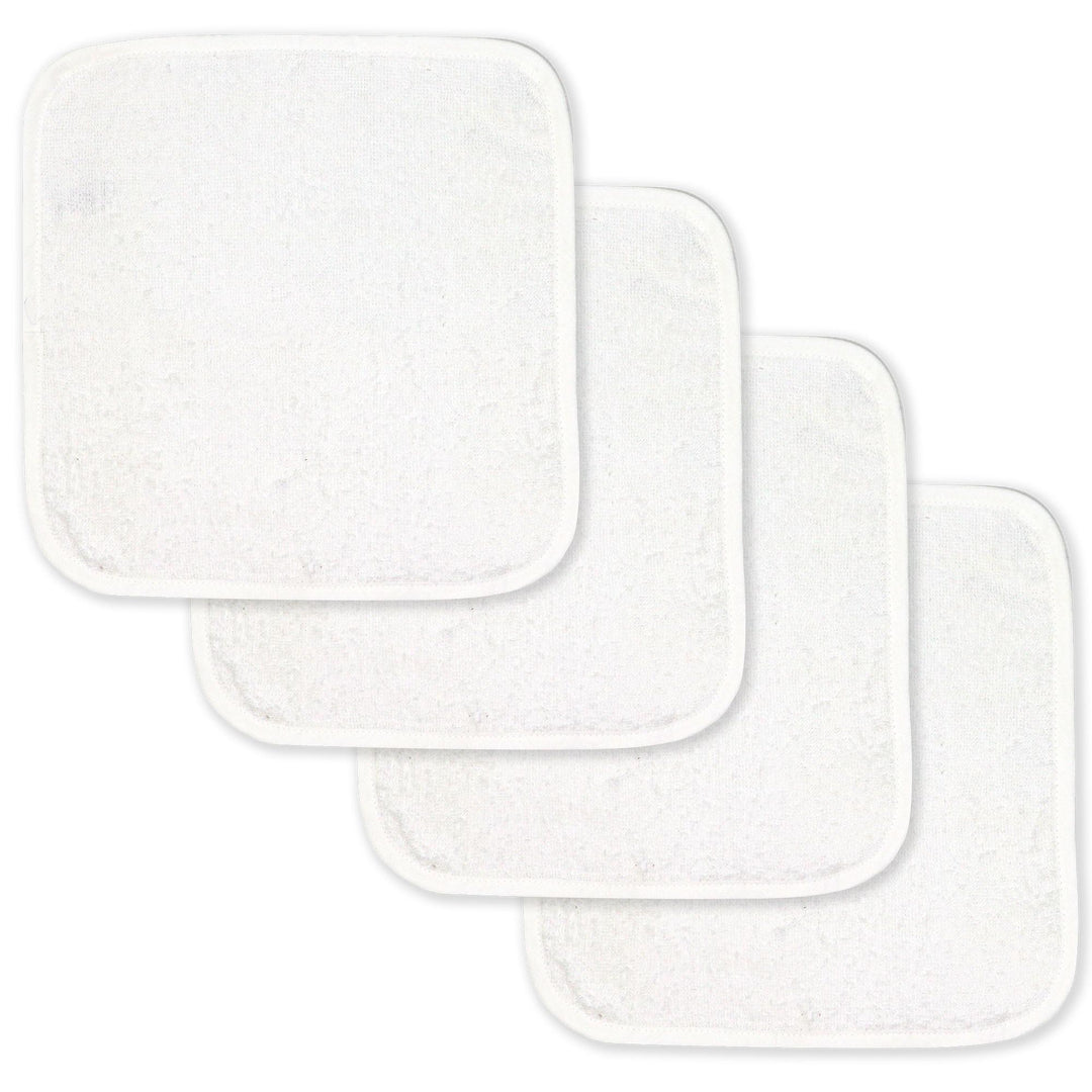 Baby Mode Signature - Baby Mode Signature 4 Pack Solid Washcloth White