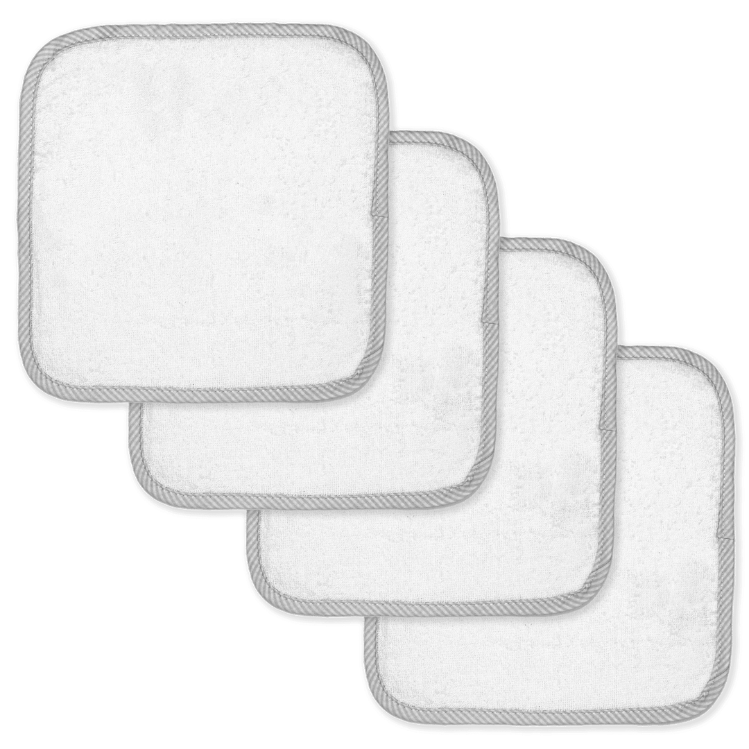 Baby Mode Signature - Baby Mode Signature Solid Washcloth with Striped Trim