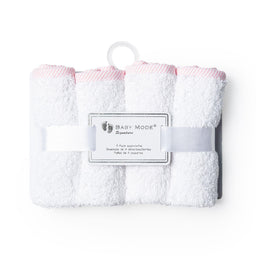 Baby Mode Signature - Baby Mode Signature Solid Washcloth with Striped Trim