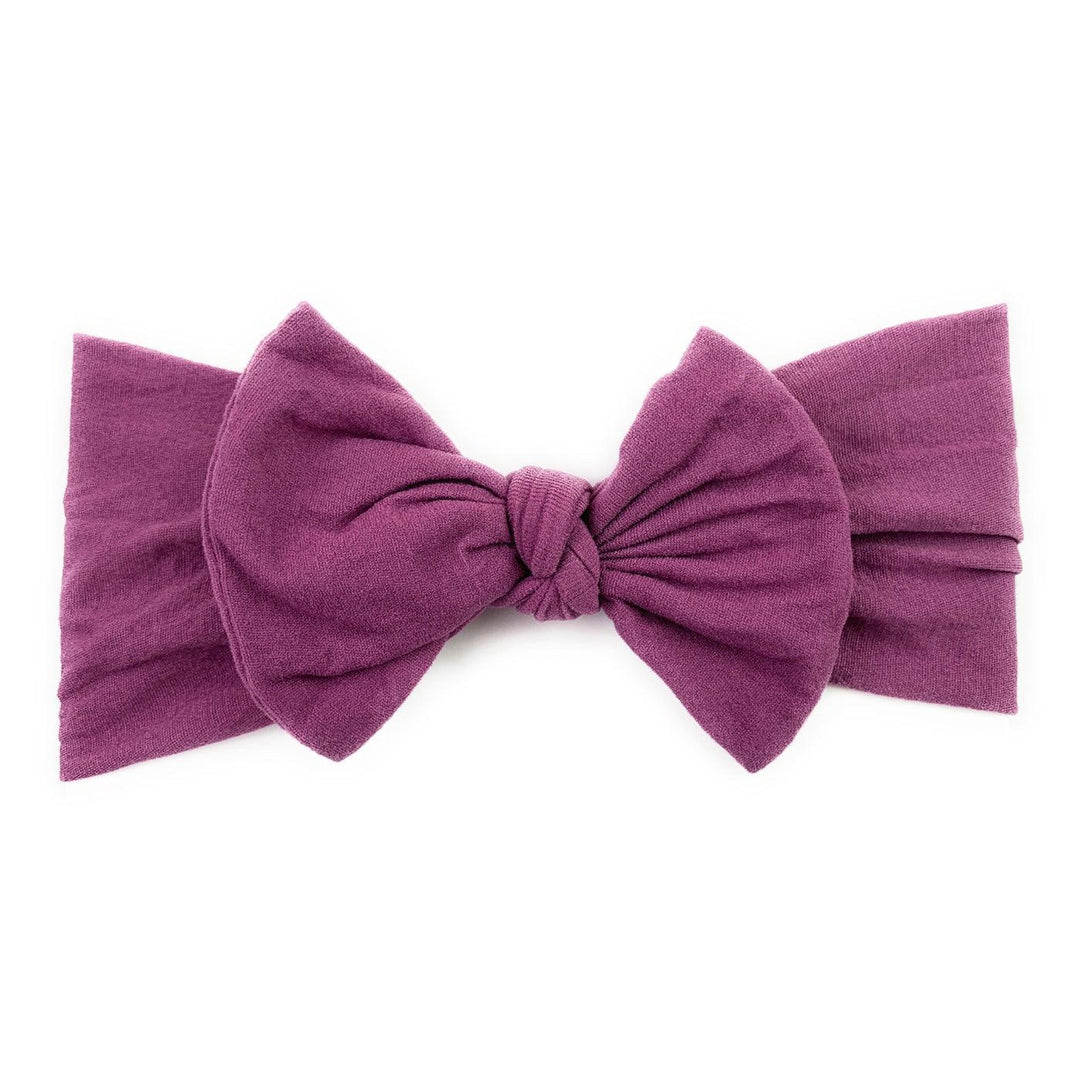 Baby Wisp - Baby Wisp Headband - Nylon Bow - Midnight Mauve - 0M+