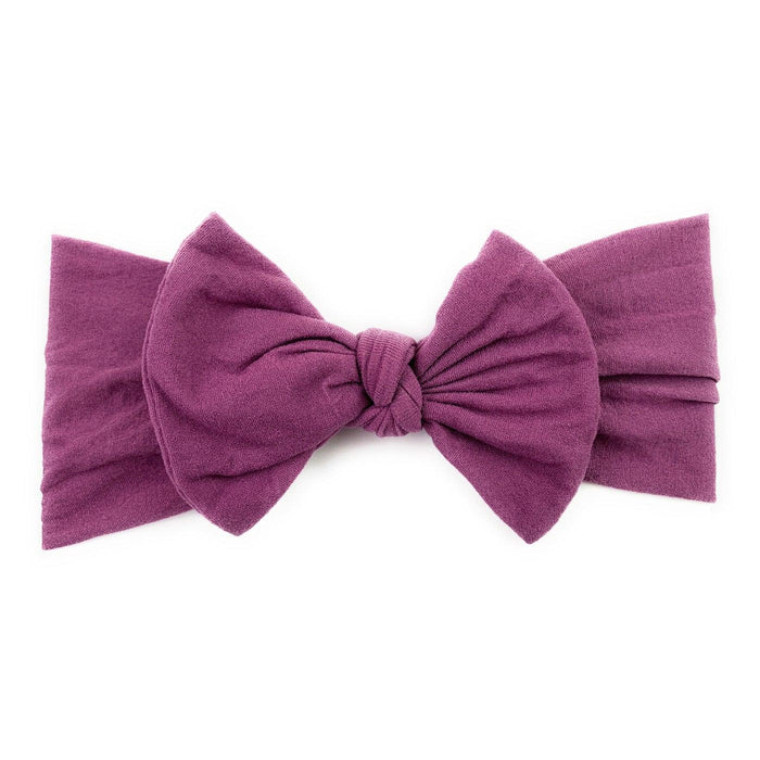 Baby Wisp - Baby Wisp Headband - Nylon Bow - Midnight Mauve - 0M+