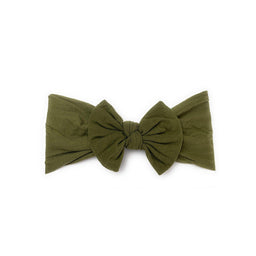Baby Wisp - Baby Wisp Headband - Nylon Bow - Moss - 0M+