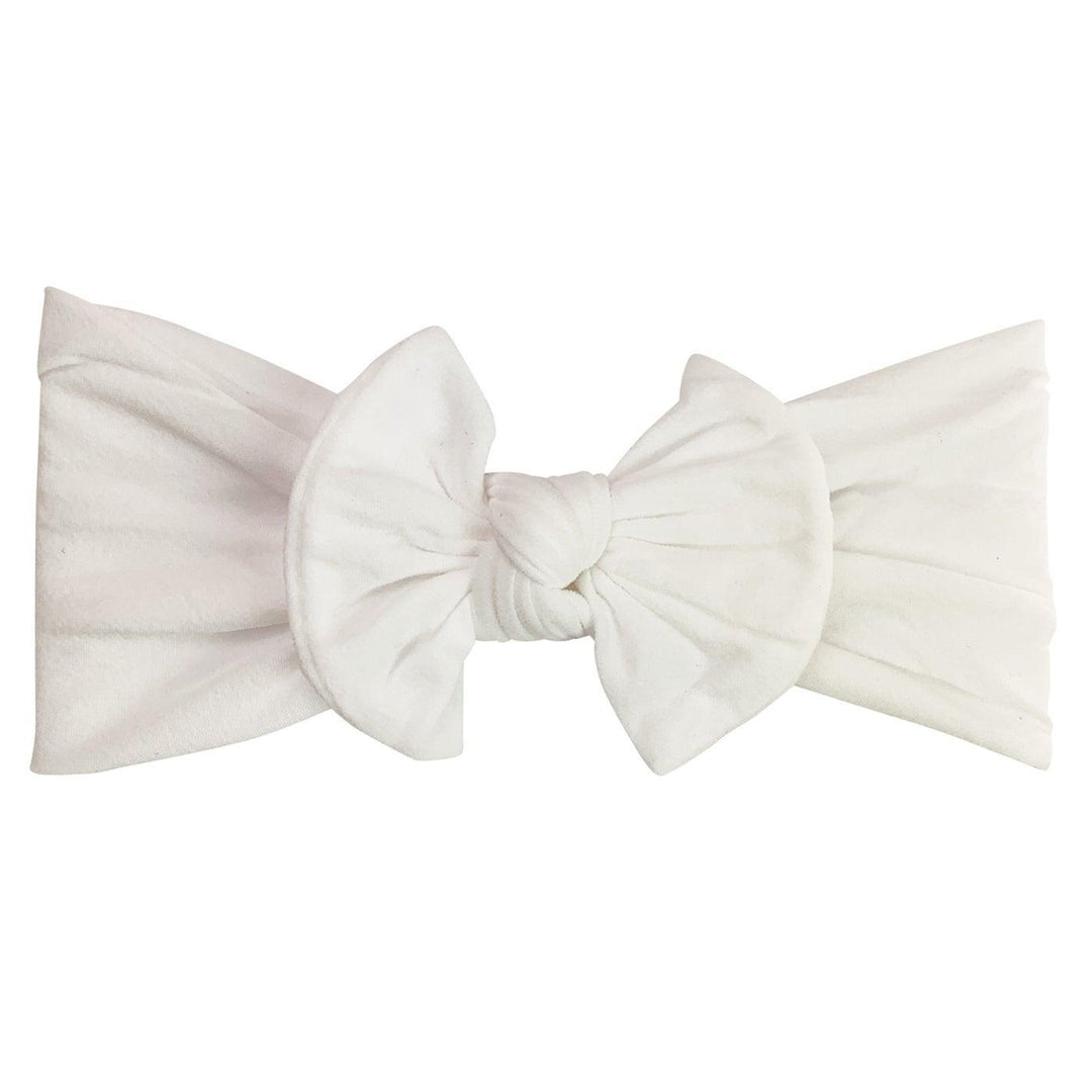 Baby Wisp - Baby Wisp Headband - Nylon Bow - White - 0M+