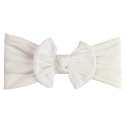 Baby Wisp - Baby Wisp Headband - Nylon Bow - White - 0M+