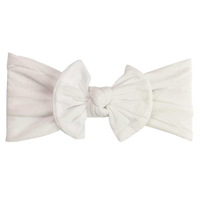 Baby Wisp - Baby Wisp Headband - Nylon Bow - White - 0M+
