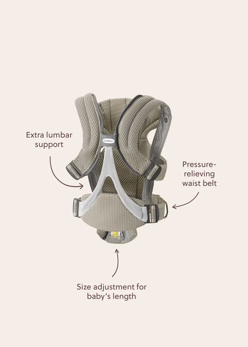 BabyBjörn - BabyBjörn Baby Carrier Free 3D Mesh – Ergonomic Newborn to Toddler Carrier Adjustable Fit & Breathable Fabric – 7–26.5 lbs