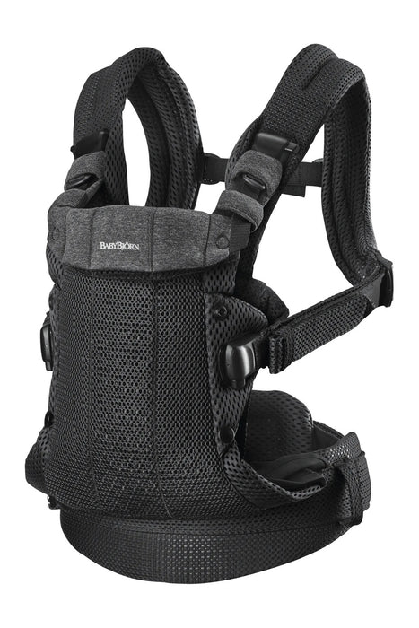 Porte-bébé BabyBjörn Harmony – Porte-bébé ergonomique en maille 3D avec soutien lombaire, ajustement réglable et bretelles rembourrées – Nouveau-né à tout-petit (7 à 40 lb)