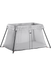 BabyBjörn Play Yard Light Silver shown assembled with mesh sides on a plain background.